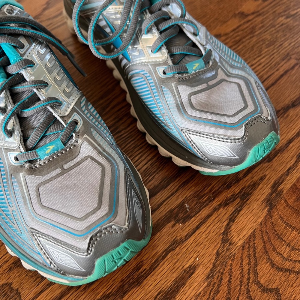 Brooks Glycerin 13 Womens 10 Running Shoes Teal Silver Sneakers 1201971B030 - Picture 11 of 14